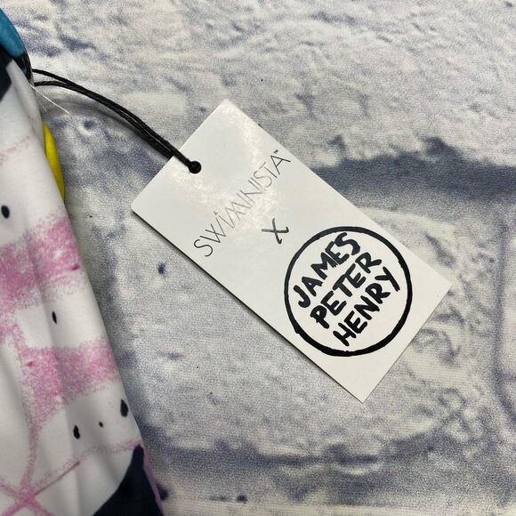 Swiminista x James Peter Henry Artistic Fringe Swimsuit in Sydney Print - Picture 3 of 8